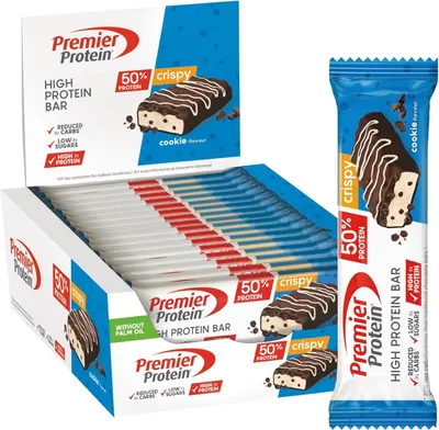 Produktbild von Premier Protein 16x40g Energieriegel High Protein Bar 50% Cookie Crispie