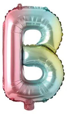 Immagine prodotto di Palloncino in foil lettera B, color arcobaleno, ca. 40 cm, riempimento con aria compressa