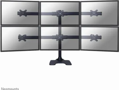 Produktbild von Neomounts FPMA-D700DD6 Monitor-Ständer 10-27", Freistehend/Grommet, 8 kg, 25,4 cm (10"), 68,6 cm (27"), 100 x 100 mm, Schwarz
