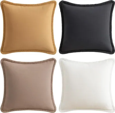 Produktbild von Kissenbezüge 65x65 4er Set Baumwolle Kissenhüllen Dekokissen Boho Fransen