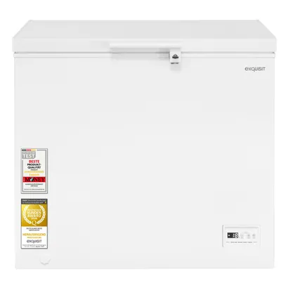 Produktbild von Exquisit Gefriertruhe | 198 l Nutzinhalt | 41 dB | 198 Liter | Schnellgefrieren | LED-Beleuchtung | GT5201-HE-040E weiss