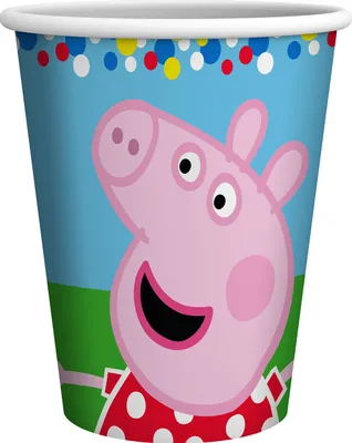 Produktbild von Becher Peppa Pig 250 ml 8er Pappbecher Peppa Wutz Motto-Party Kindergeburtstag