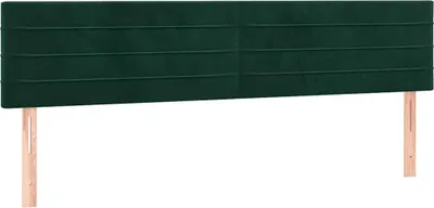 Produktbild von vidaXL Kopfteile Dunkelgrün 200x5x78/88 cm Samt