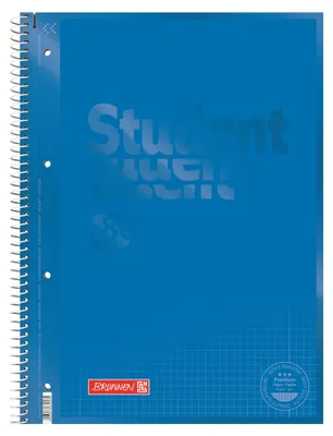 Produktbild von BRUNNEN 1067928133 Collegeblock Student Premium Colour Code A4 kariert, mit Randlinie innen und außen, Lin. 28 Deckblatt: azur