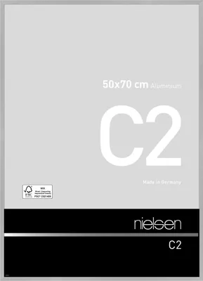 Produktbild von nielsen Aluminium Bilderrahmen C2, 50x70 cm, Struktur Silber Matt