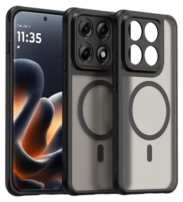 Produktbild von Motorola Edge 70 Pro Hülle - Coverup Mattes Transparentes Back Cover mit Kameraschutz - MagSafe Compatible - Schwarz