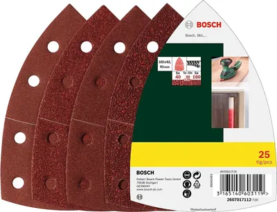 Produktbild von Bosch 25tlg.Schleifblatt Set 40/80/120/180 Klett, Multischleifer 102 x 62.93 mm
