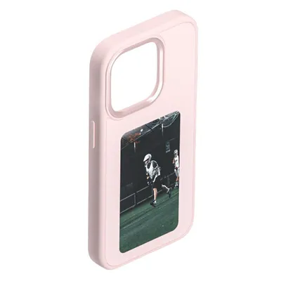 Image de Coque de téléphone E-Ink pour iPhone 15, coque pour iPhone, 3,7 pouces, NFC, écran tricolore, protection militaire, rose