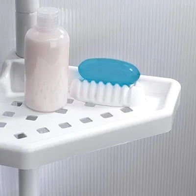 Zdjęcie produktu dla Regulowany stojak łazienkowy z 4 półkami i wieszakami, 125–245 cm