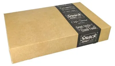 Produktbild von 100x Catering-Kartons "pure" eckig 8 x 31,3 x 46,4 cm "Good Food" mittel