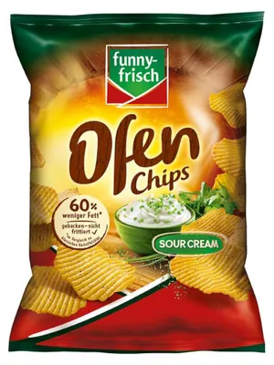 Produktbild von funny-frisch Ofen Chips Sour Cream knuspriger Kartoffelgenuss 115g