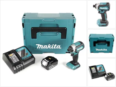 Immagine prodotto di Makita DTD 153 RT1J Avvitatore ad impulsi a batteria 18V / Brushless + 1x Batteria BL1850B 5,0 Ah + 1x Caricatore DC 18 RC + Valigetta Makpac