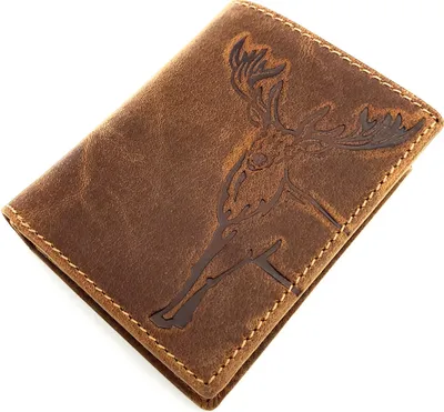 Produktbild von Jockey Club echt Leder Hunterleder Portemonnaie Geldbörse Hirsch mit RFID Schutz