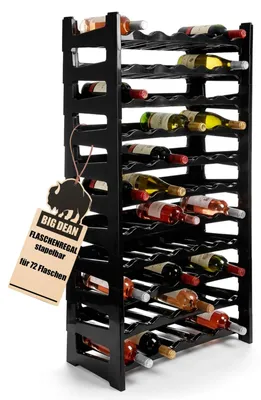 Imagen del producto de Estantería apilable para botellas - Plástico - Capacidad para 72 botellas - Color