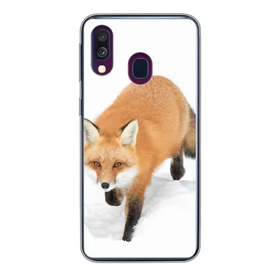 Produktbild von MuchoWow® Handyhülle Schutzhülle Hülle für Samsung Galaxy A40 Fuchs - Schnee - Winter Silikon Softcase Handy Hülle - Handy-Tasche