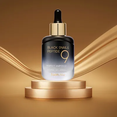 Obrázek produktu pro Farm Stay - Black Snail & Peptide 9 Perfect Ampoule - Sérum s peptidy a extraktem ze šnečího mucinu - 35 ml