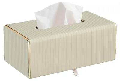 Produktbild von Kosmetiktücherbox, Dekorative Taschentuchspender aus Kunstleder für Esszimmer, Badezimmer, Schlafzimmer, Büro, Couchtisch und Auto