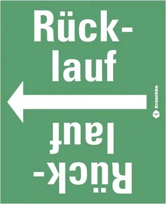 Produktbild von Dreifke® Rohrleitungsband Rücklauf, praxisbewährt, ab Ø 50mm, grün/weiß, 33m/...