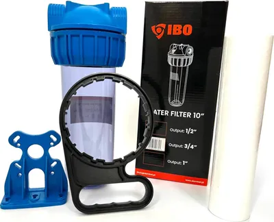 Produktbild von IBO Vorfilter 3/4 Zoll Filter für Hauswasserwerke 10 Zoll Wasserfilter für Hauswasserwerk Filtereinsatz Garten Pumpen Filter Schmutzfilter