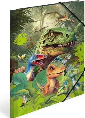 Immagine prodotto di Cartella in cartone A4 Dino World confezione da 3