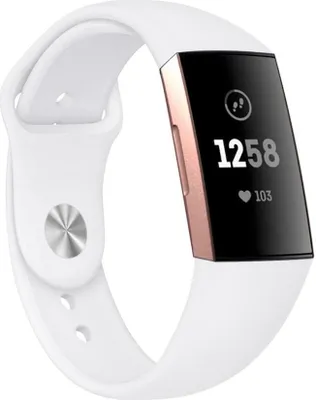 Produktbild von BStrap Silicone (Large) Armband für Fitbit Charge 3 / 4, white