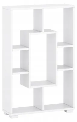 Zdjęcie produktu dla Regał 90x60x20 cm ścienny podłogowy biały matowy
