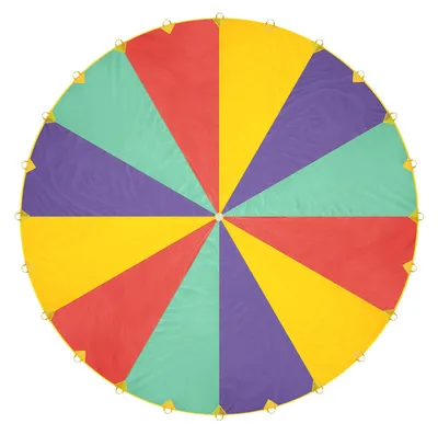 Produktbild von Spielfallschirm Regenbogen-Parachute Gruppenspiel - XXL - 8 Griffe - Polyester - Für drinnen und draußen