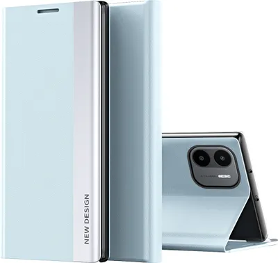 Produktbild von Redmi A1 Hülle, Leder PolyurethanMagnetisch Klapp Stand Schutzhülle für Xiaomi Redmi A1 Blau