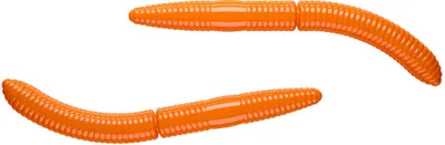 Produktbild von Libra Lures Fatty DWorm 65 Gummiwurm schwimmend Hot Orange Knoblauch