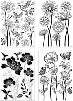 Produktbild von Blumen relief aufkleber - Atmosphera créateur d'intérieur