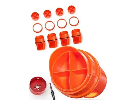 Produktbild von Port Poultry Feeder, Automatischer Hühnerfutterautomat, Poultry Pro Feeder, DIY Universal Chicken Feeder Kit, für Eimerfässer