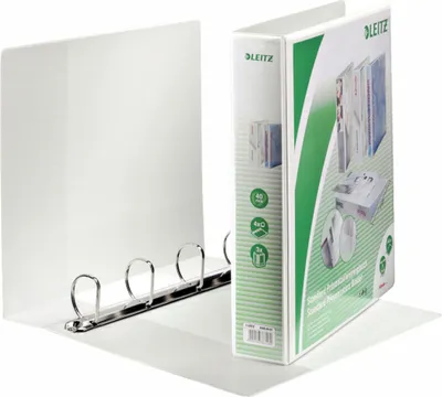 Produktbild von LEITZ Präsentations Ringbuch A4 Überbreite weiß 4 D Ring Rückenbreite: 63 mm