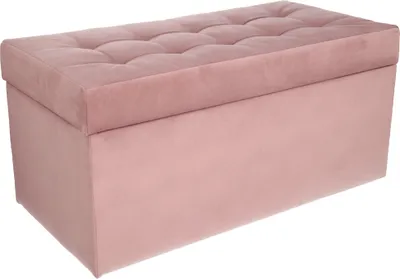 Obrázek produktu pro mg designová čalouněná stolička, 45x90 cm, barva růžová- měkký sedák, skládací s úložným prostorem (105l) vydrží zatížení až 100 kg