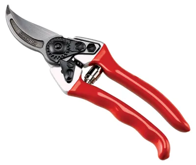 Gartenschere, 21 cm, rot, beidhändig, Stahlklinge