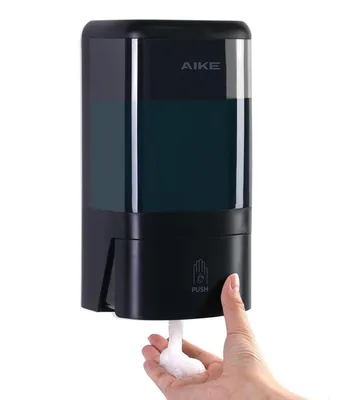 Produktbild von Schaumseifenspender Wandmontiert 1200 ML Transparenter Behälter Schwarz AK1007F