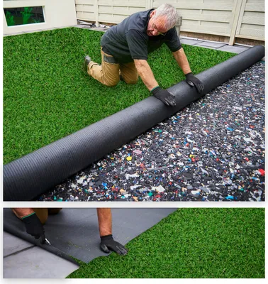 Obrázek produktu pro MDEKOR umělý trávník venkovní 100 x 200 cm, odolný proti povětrnostním vlivům, trávník s drenáží na balkon, zelený 101, vzhled skutečné trávy