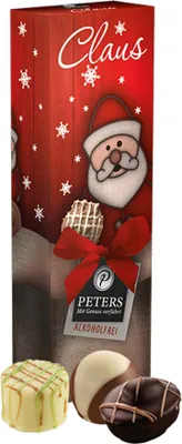 Zdjęcie produktu dla Czekoladki Peters Claus bez alkoholu Mieszanka czekoladowa 5-krotna 60g