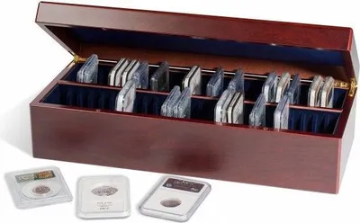 Produktbild von Münzkassette für 50 e Münzkapseln (Slabs)