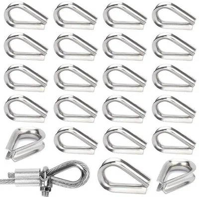Produktbild von Famanu Kabelkappen 6 mm - 30 Stück Edelstahl Schutzkappen für Kabel