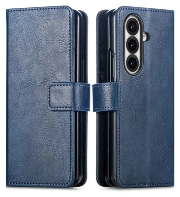 Imagen del producto de Funda Tipo Libro de Lujo para Samsung Galaxy Fold 7 - Azul oscuro