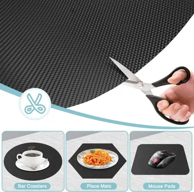 Zdjęcie produktu dla Mata antypoślizgowa o wymiarach 600 cm - Wodoodporna mata do szuflad - Mata do lodówki - Do szuflad, półek i szafek kuchennych