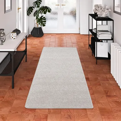 Produktbild von Hochflor Langflor Teppich Läufer Cottage Silbergrau, Größe:80x320 cm