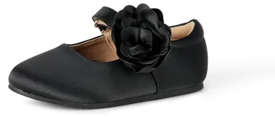 Produktbild von A. Essentials Mädchen Mary Jane Ballerinas, Schwarz Satin, 24 EU
