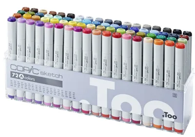Produktbild von COPIC Profi Pinselmarker sketch 72er Set A