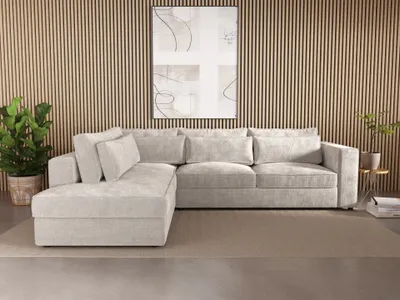 Produktbild von LetSit Ecksofa Caldea L Cremona Links Freistehendes Loungesofa Bequemes Ecksofa zum Entspannen Schmutzabweisend Für Wohnzimmer Schlafzimmer Beige