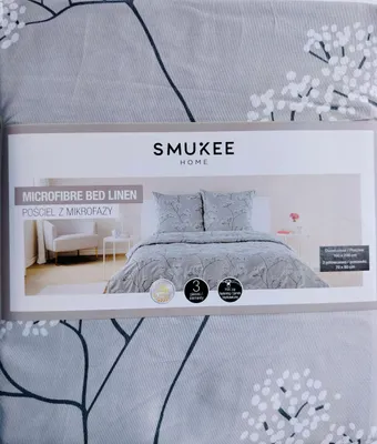 Produktbild von Smukee Wendebettwäsche Mikrofaser Grau Weiß 160x200