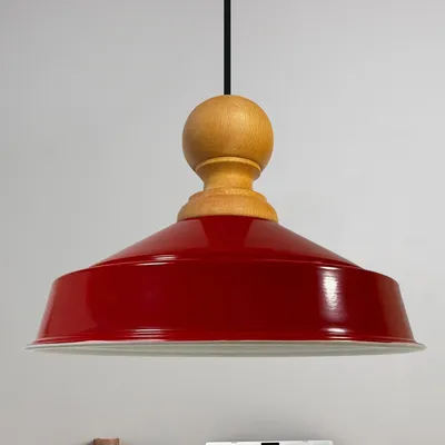 Produktbild von Pendelleuchte Holz Asletl 40 cm - Rot