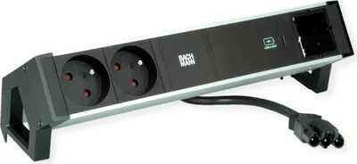 Imagen del producto de Escritorio BACHMANN DESK2, color , con 2 puertos USB-A, 1 puerto USB-C, potencia de 60W y cable de 0,2 metros, con conector GST18