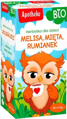 HERBATKA DLA DZIECI - MELISA, MIĘTA I RUMIANEK BIO (20 x 1,5 g) 30 g - APOTHEKE