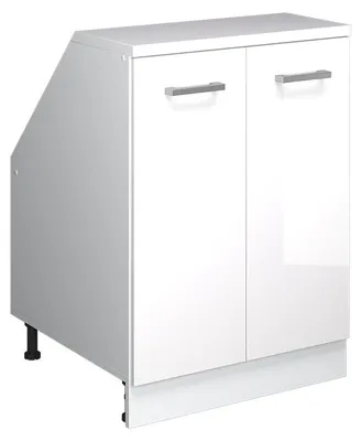 Image de Meuble de rangement sous pente Vicco Rion Blanc Haute brillance 60x81.6cm 2 portes, 60 cm de profondeur, Model 60355